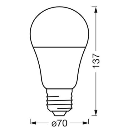 LED RGBW Dimmable bulb SMART+ E27/14W/230V 2700-6500K Wi-Fi - Ledvance