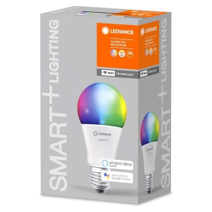 LED RGBW Dimmable bulb SMART+ E27/9W/230V 2700K-6500K Wi-Fi - Ledvance