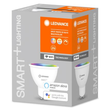 LED RGBW Dimmable bulb SMART+ GU10/5W/230V 2700K-6500K Wi-Fi - Ledvance
