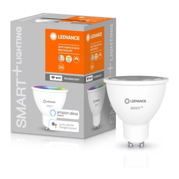 LED RGBW Dimmable bulb SMART+ GU10/5W/230V 2700K-6500K Wi-Fi - Ledvance