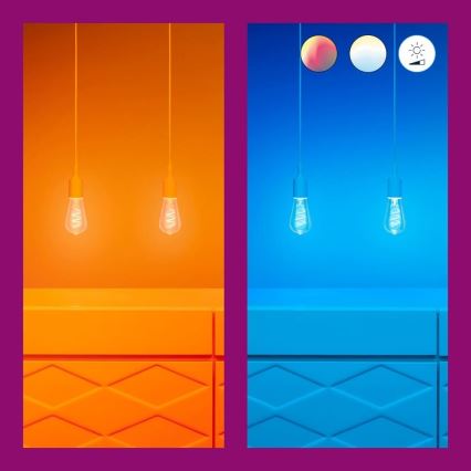 LED RGBW Dimmable bulb ST64 E27/6,3W/230V 2200-6500K Wi-Fi - WiZ