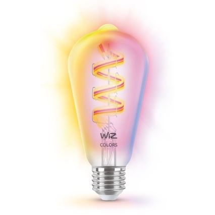 LED RGBW Dimmable bulb ST64 E27/6,3W/230V 2200-6500K Wi-Fi - WiZ
