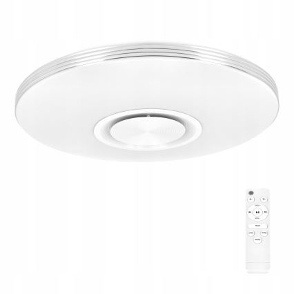 LED RGBW dimmable ceiling light with built-in speaker LED/60W/230V 3000-6000K Ø 40 cm white + remote control