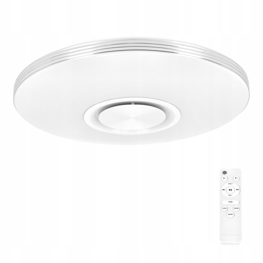 LED RGBW dimmable ceiling light with built-in speaker LED/60W/230V 3000-6000K Ø 40 cm white + remote control