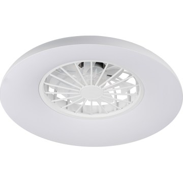 LED RGBW Dimmable Ceiling Light with Fan PLAVE PAN LED/24W/230V 3000-6500K Ø 48,5 cm White + Remote Control