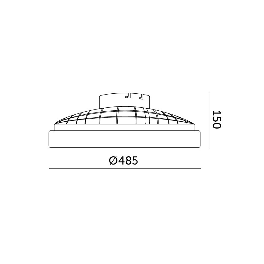 VENTELUX LED RGBW Dimmable Ceiling Light with Fan, 48 W, 230 V, 3000/4000/6500 K, Ø 48.5 cm, Black + Remote Control