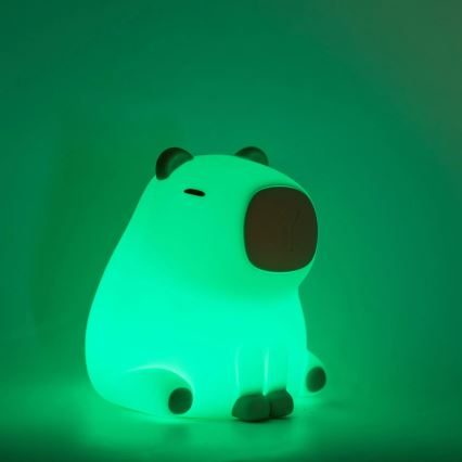 LED RGBW Dimmable children's touch lamp LED/1W/5V USB 1200 mAh capybara