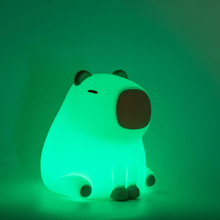 LED RGBW Dimmable children's touch lamp LED/1W/5V USB 1200 mAh capybara