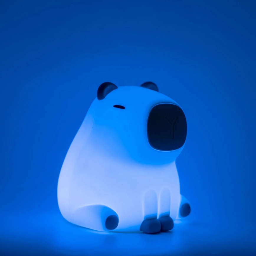 LED RGBW Dimmable children's touch lamp LED/1W/5V USB 1200 mAh capybara
