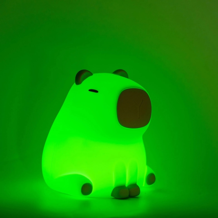 LED RGBW Dimmable children's touch lamp LED/1W/5V USB 1200 mAh capybara