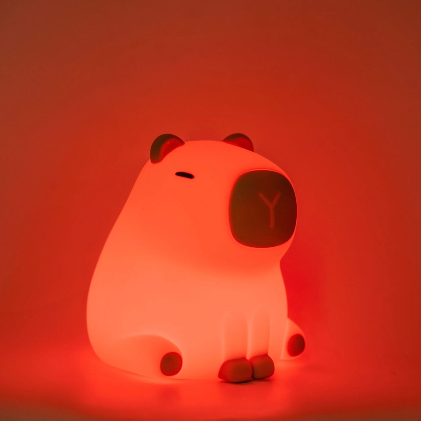 LED RGBW Dimmable children's touch lamp LED/1W/5V USB 1200 mAh capybara