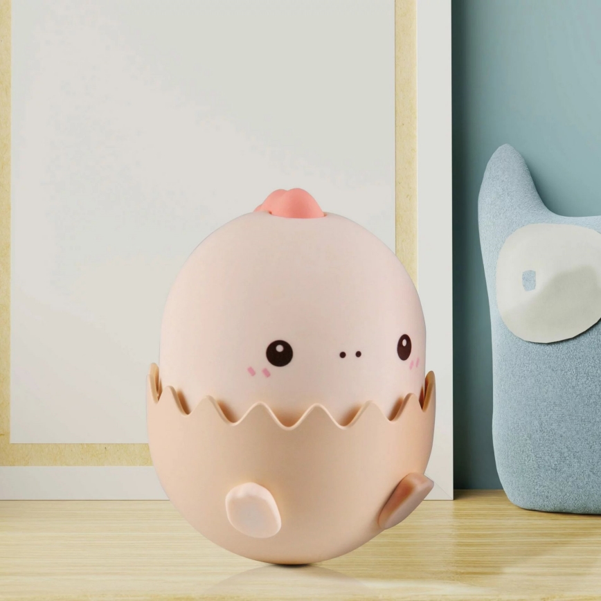 LED RGBW Dimmable children's touch lamp BABY DINO LED/0,75W/5V USB 1200 mAh pink