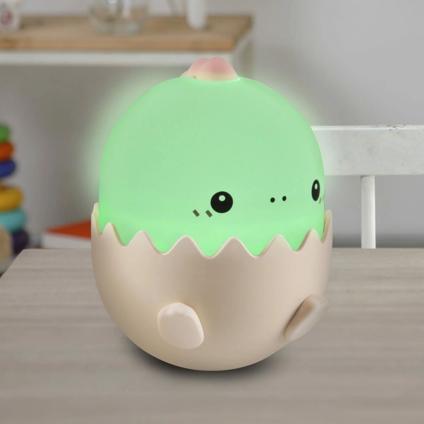 LED RGBW Dimmable children's touch lamp BABY DINO LED/0,75W/5V USB 1200 mAh pink
