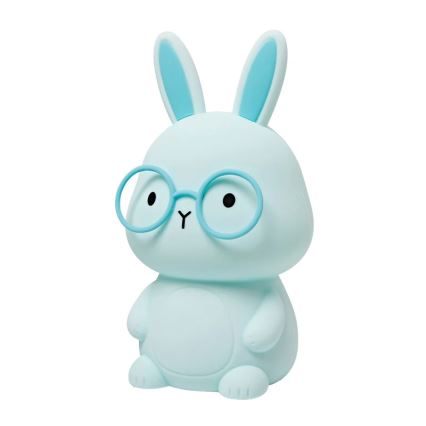 LED RGBW Dimmable children's touch lamp FLORKA LED/1W/5V USB 1200 mAh bunny blue