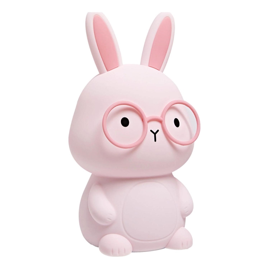 LED RGBW Dimmable children's touch lamp FLORKA LED/1W/5V USB 1200 mAh bunny pink