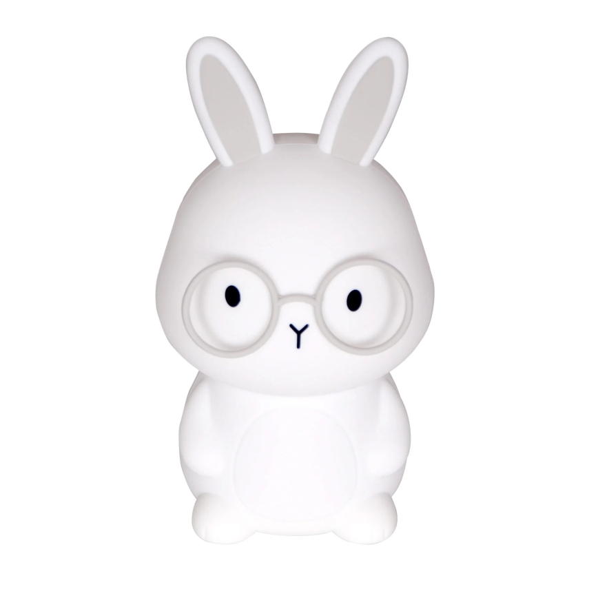 LED RGBW Dimmable children's touch lamp FLORKA LED/1W/5V USB 1200 mAh bunny white/grey