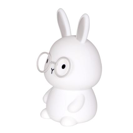 LED RGBW Dimmable children's touch lamp FLORKA LED/1W/5V USB 1200 mAh bunny white/grey