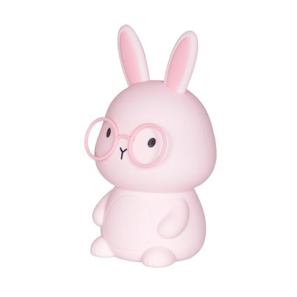 LED RGBW Dimmable children's touch lamp FLORKA LED/1W/5V USB 1200 mAh bunny pink