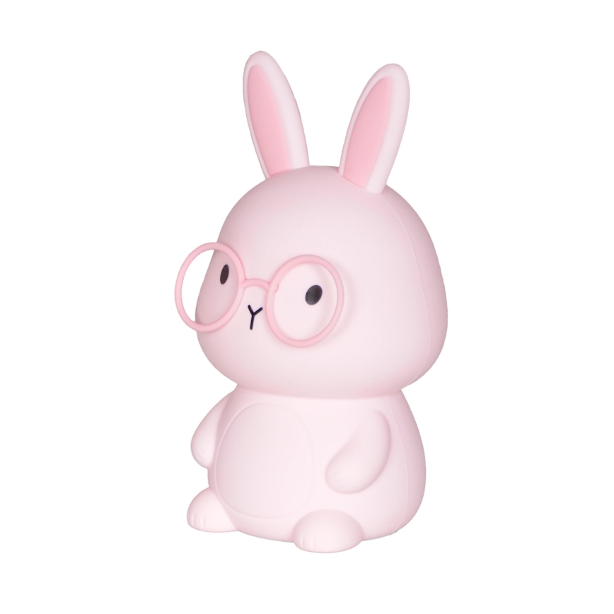 LED RGBW Dimmable children's touch lamp FLORKA LED/1W/5V USB 1200 mAh bunny pink