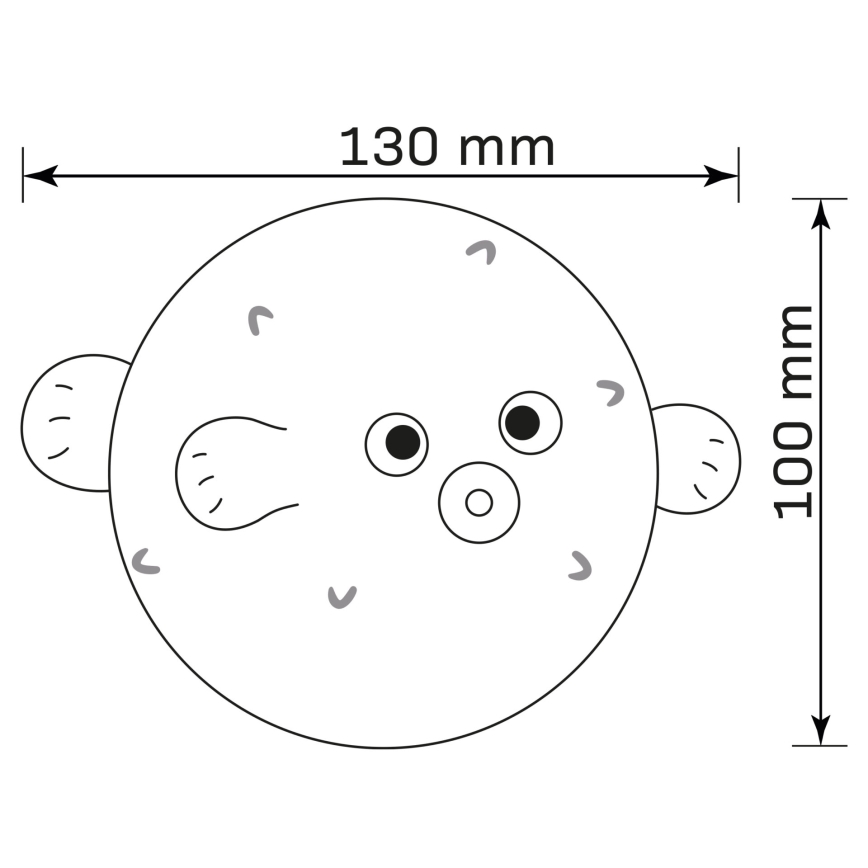LED RGBW Dimmable children's touch lamp HELA LED/1W/5V USB 1200 mAh fish pink