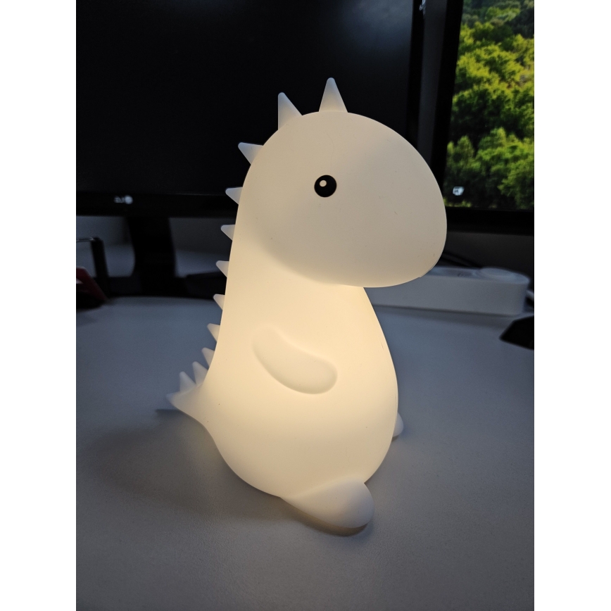 LED RGBW Dimmable children's touch lamp LED/1W/5V USB 1200 mAh dinosaur
