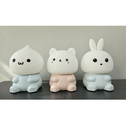 LED RGBW Dimmable children's touch lamp LED/1W/5V USB 1200 mAh hare