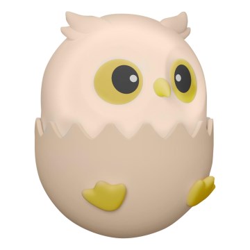 LED RGBW Dimmable children's touch lamp OWL LED/1W/5V USB 1200 mAh owl pink