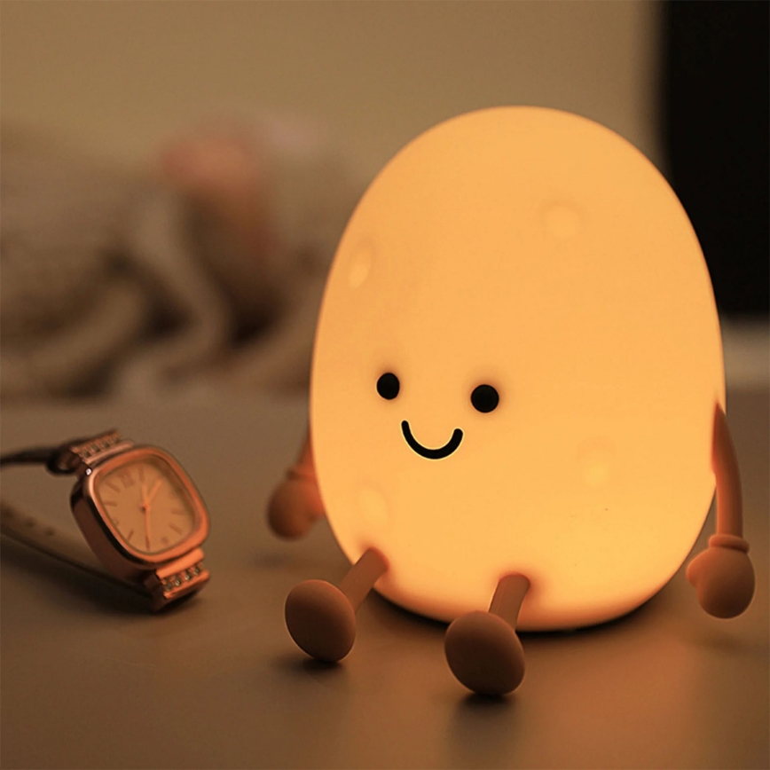 LED RGBW Dimmable children's touch lamp POTATO LED/2W/5V USB 1200 mAh potato