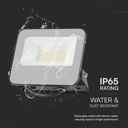 LED RGBW Dimmable floodlight LED/30W/230V IP65 grey + remote control