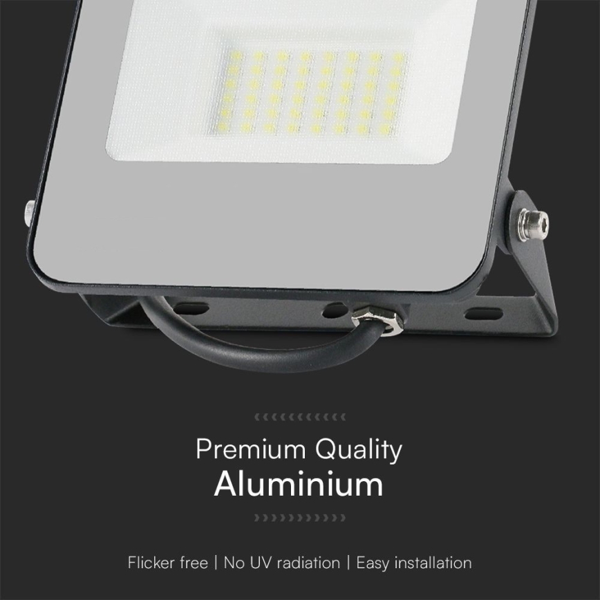 LED RGBW Dimmable floodlight LED/30W/230V IP65 grey + remote control