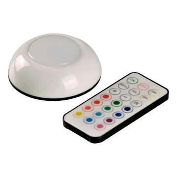 LED RGBW Dimmable furniture lighting LED/0,5W/4,5V 3xAAA white + remote control