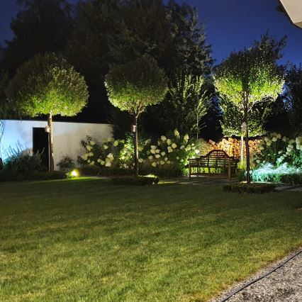 LED RGBW Dimmable Outdoor Lamp BLAKE 1xGU10/4,8W/230V IP65 + Remote Control