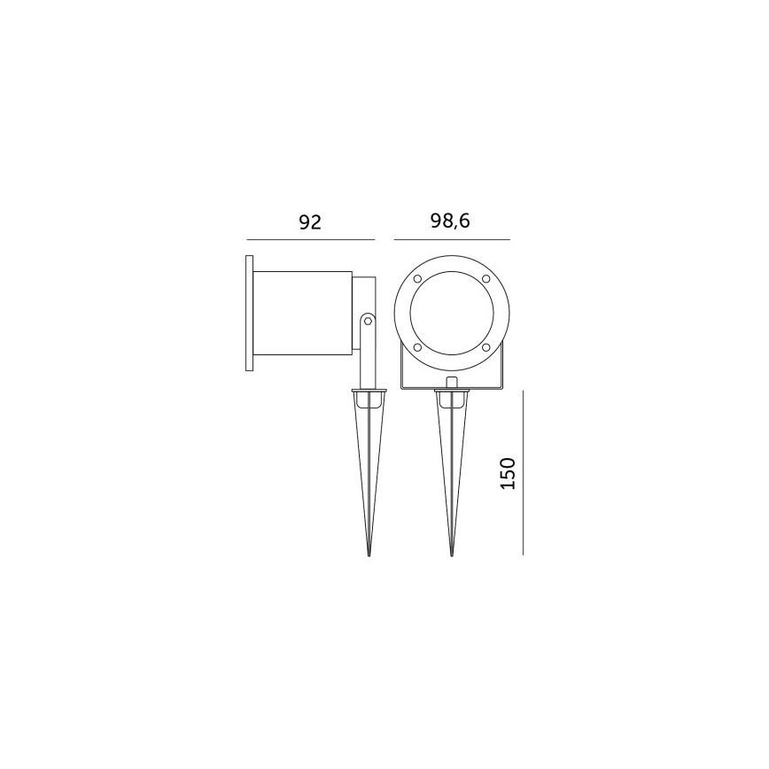 LED RGBW Dimmable Outdoor Lamp BLAKE 1xGU10/6W/230V IP65 + Remote Control