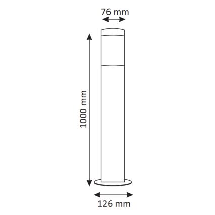 LED RGBW Dimmable Outdoor Lamp LIVIA 1xE27/6.5W/230V 2700-6500K Wi-Fi 100 cm IP44 Silver