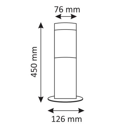 LED RGBW Dimmable Outdoor Lamp OSLO 1xE27/6.5W/230V 2700-6500K Wi-Fi 45 cm IP44 Anthracite