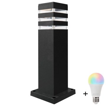 LED RGBW Dimmable Outdoor Lamp TEKSAS 1xE27/12W/230V 2700-6500K Wi-Fi 44 cm IP44 Anthracite