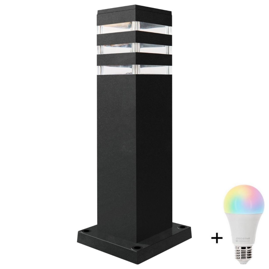 LED RGBW Dimmable Outdoor Lamp TEKSAS 1xE27/12W/230V 2700-6500K Wi-Fi 44 cm IP44 Anthracite