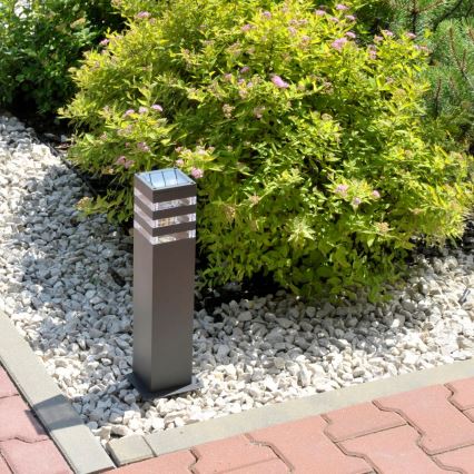 LED RGBW Dimmable Outdoor Lamp TEKSAS 1xE27/9W/230V 2700-6500K Wi-Fi 44 cm IP44 Anthracite