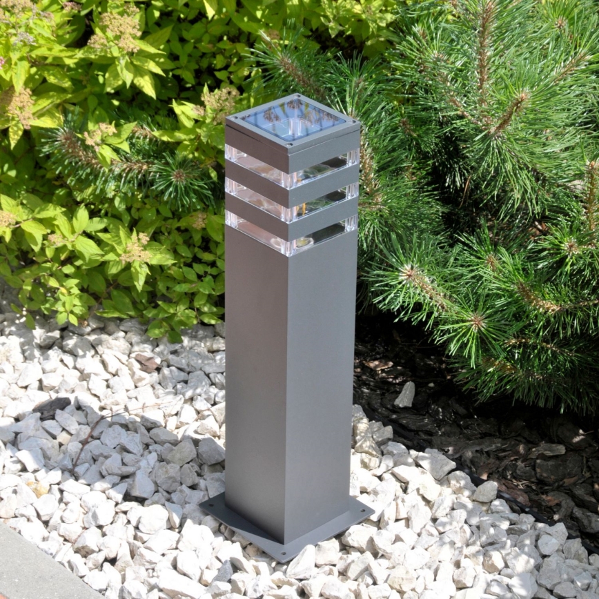 LED RGBW Dimmable Outdoor Lamp TEKSAS 1xE27/9W/230V 2700-6500K Wi-Fi 44 cm IP44 Anthracite