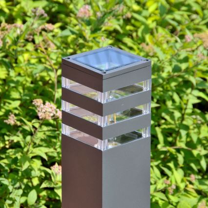 LED RGBW Dimmable Outdoor Lamp TEKSAS 1xE27/9W/230V 2700-6500K Wi-Fi 44 cm IP44 Anthracite