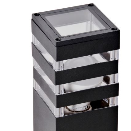 LED RGBW Dimmable Outdoor Lamp TEKSAS 1xE27/9W/230V 2700-6500K Wi-Fi 44 cm IP44 Anthracite