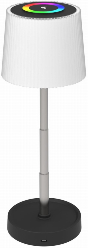 LED RGBW Dimmable Outdoor Rechargeable Table Lamp LED/2W/5V IP44 1200 mAh gray