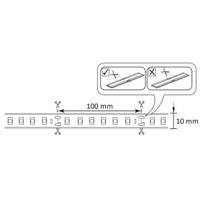 LED RGBW Dimmable outdoor strip 5m LED/24W/12V IP65
