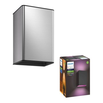 LED RGBW Dimmable outdoor wall light Hue RESONATE 2xLED/8W/230V 2000-6500K IP44