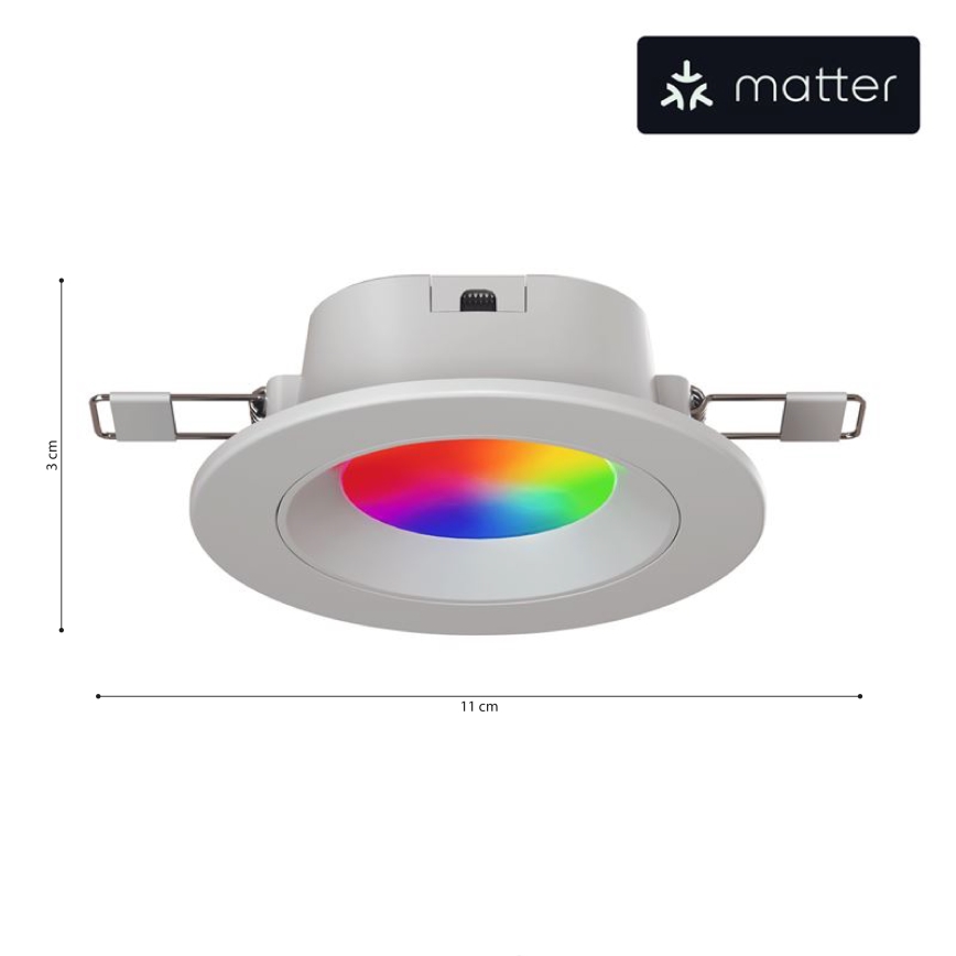 Nanoleaf - LED RGBW Dimmable recessed light ESSENTIALS LED/6W/230V 2700-6500K CRI 90 Wi-Fi