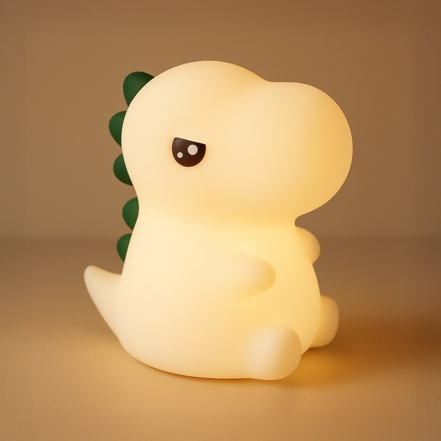 LED RGBW Dimmable Rechargeable Touch-Controlled Children's Night Light DINO LED/1W/5V 1200 mAh