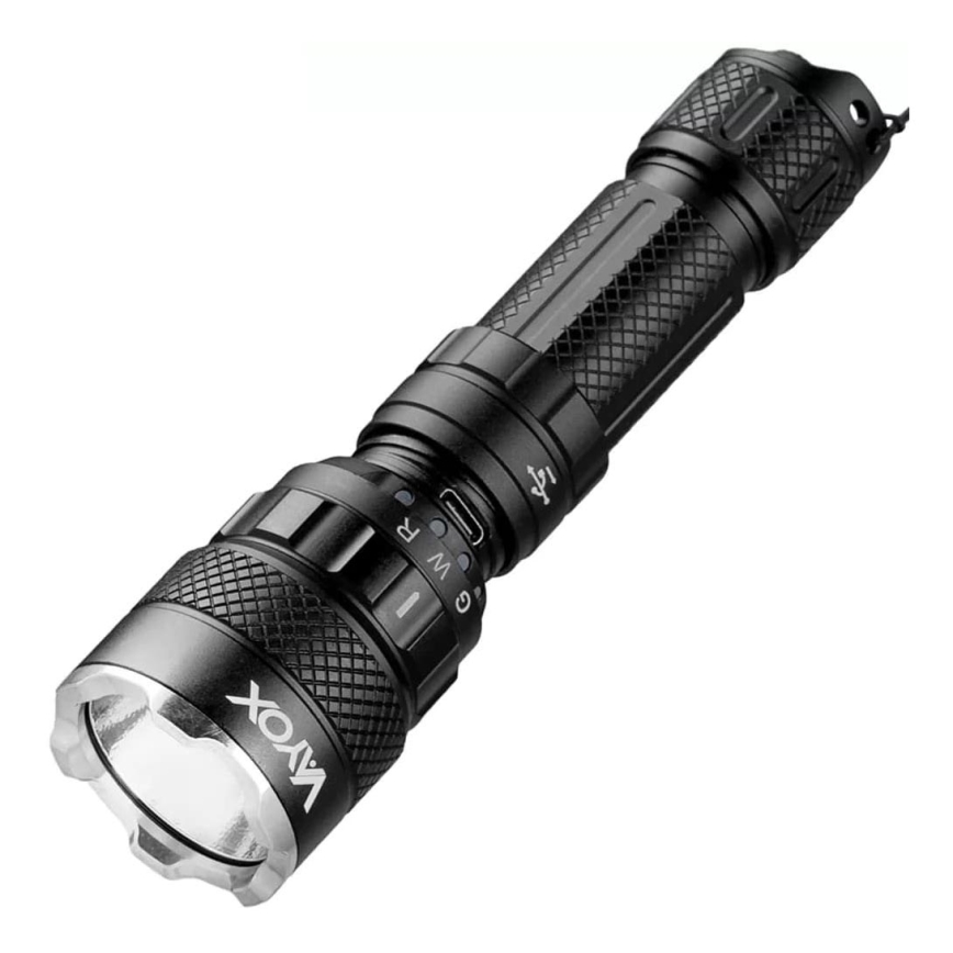 LED RGBW Dimmable rechargeable flashlight LED/15W/5V IP66 1500 shiny 2000 mAh