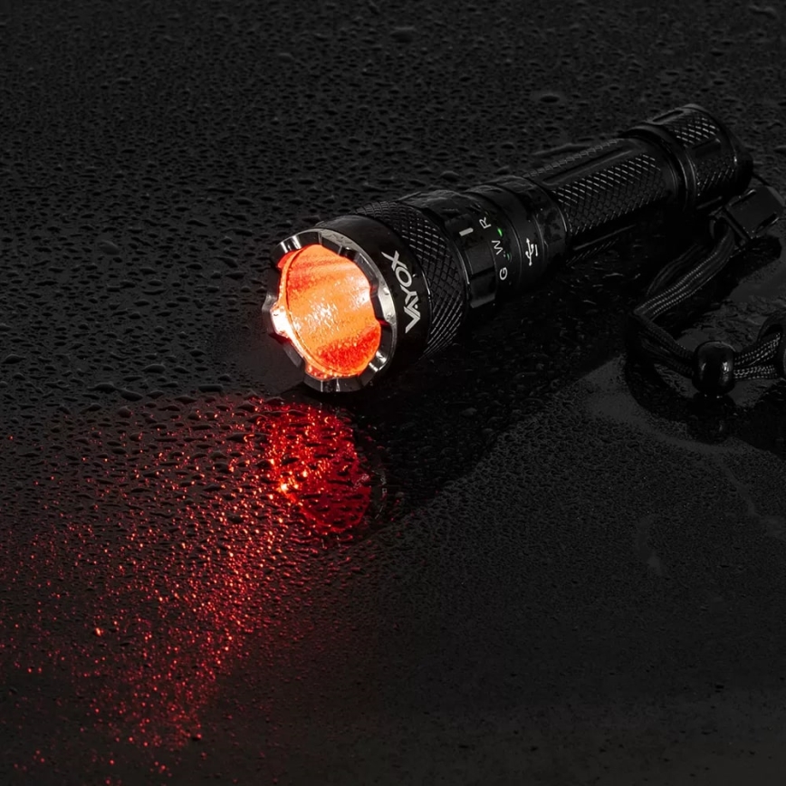 LED RGBW Dimmable rechargeable flashlight LED/15W/5V IP66 1500 shiny 2000 mAh