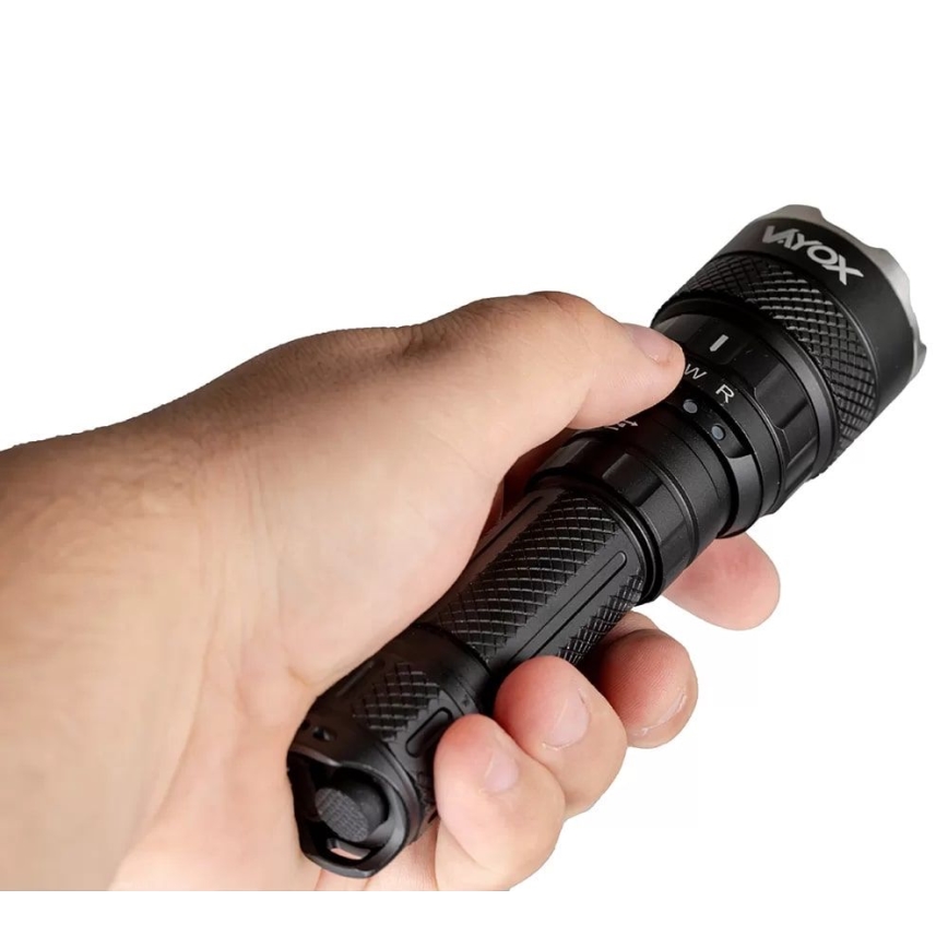 LED RGBW Dimmable rechargeable flashlight LED/15W/5V IP66 1500 shiny 2000 mAh