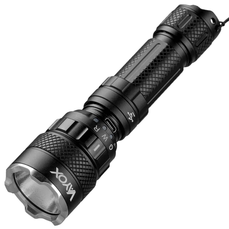 LED RGBW Dimmable rechargeable flashlight LED/15W/5V IP66 1500 shiny 2000 mAh